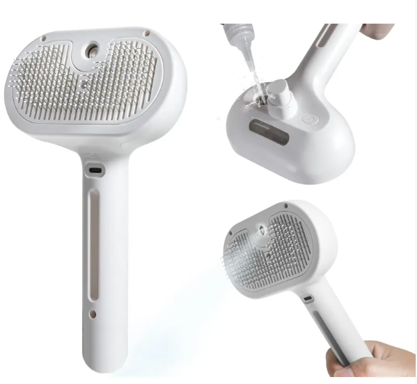 Pet Grooming Spray Brush for Cats & Dogs