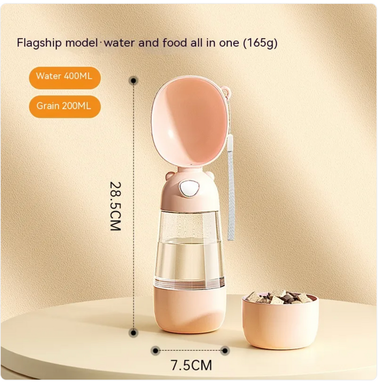 Portable Dog Water Bottle & Feeding Cup