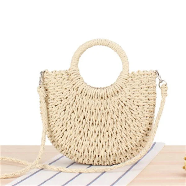 Woven Rattan Crossbody Bag