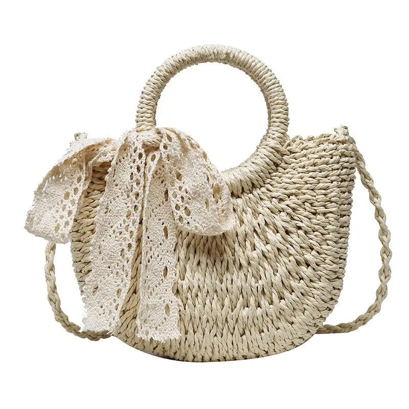 Woven Rattan Crossbody Bag