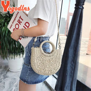 Woven Rattan Crossbody Bag