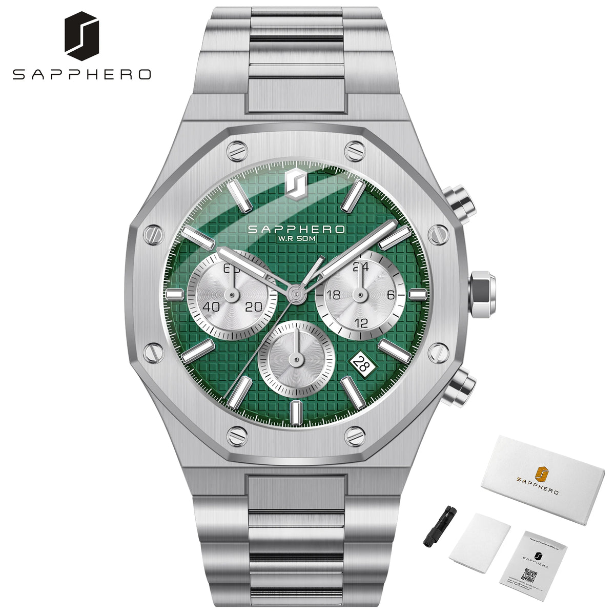 SAPPHERO Men's Quartz Chronograph Watch