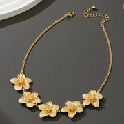 Textured Flower Pendant Necklace