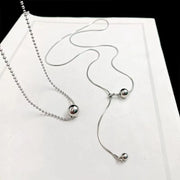 Stainless Steel Beaded Pendant Necklace