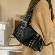 Rivet PU Leather Shoulder Bag