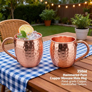 350mL Solid Copper Mug Set
