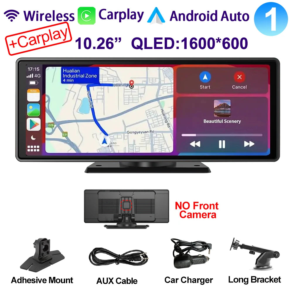 10.26-Inch Wireless CarPlay Dash Display