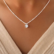 Bamoer 1CT Moissanite Sterling Silver Necklace