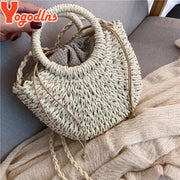 Woven Rattan Crossbody Bag