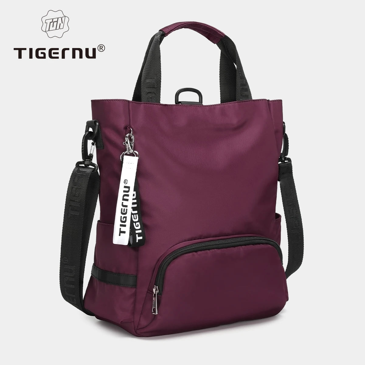 3-in-1 Nylon Backpack, Tote and Shoulder Bag – detail view 8