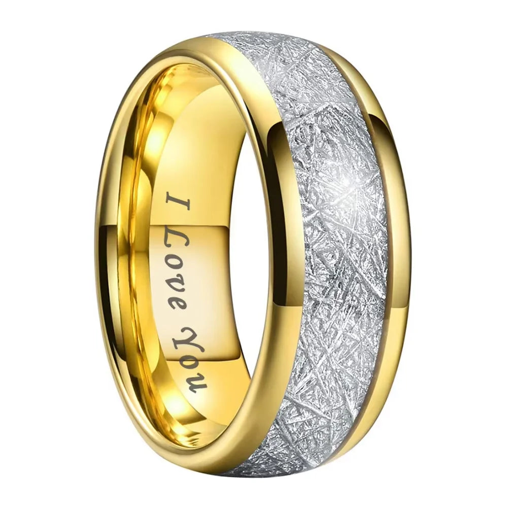 Engraved Tungsten Wedding Band