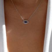Layered Blue Evil Eye Necklace