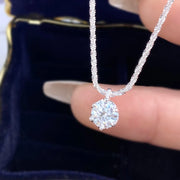Bamoer 1CT Moissanite Sterling Silver Necklace