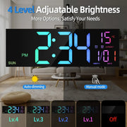 16.2-Inch RGB Digital Wall Clock