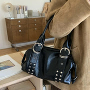 Rivet PU Leather Shoulder Bag