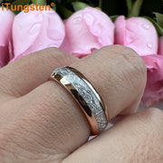 Engraved Tungsten Wedding Band