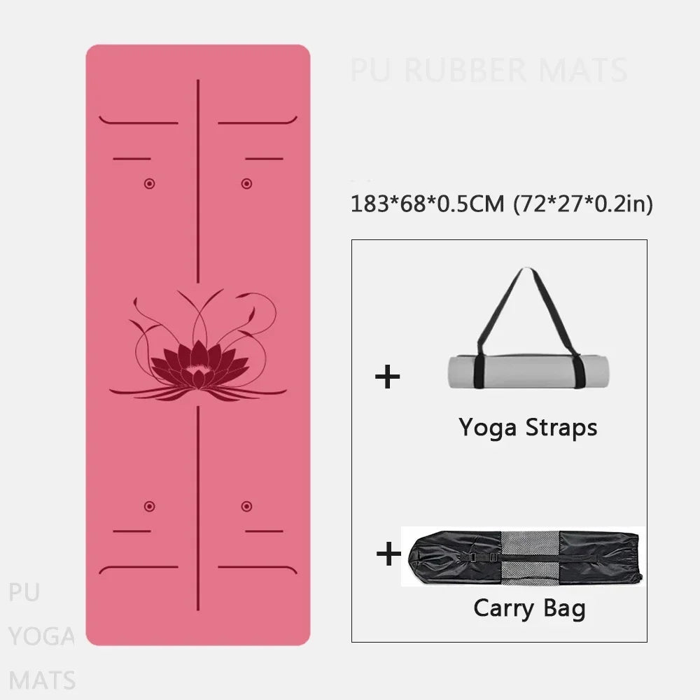 Natural Rubber Lotus Yoga Mat