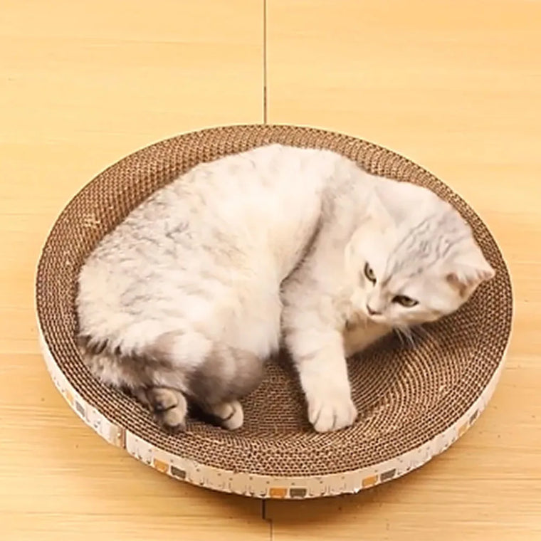 Oval Corrugated Cardboard Cat Scratcher
