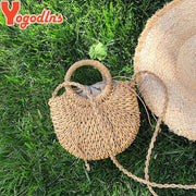 Woven Rattan Crossbody Bag