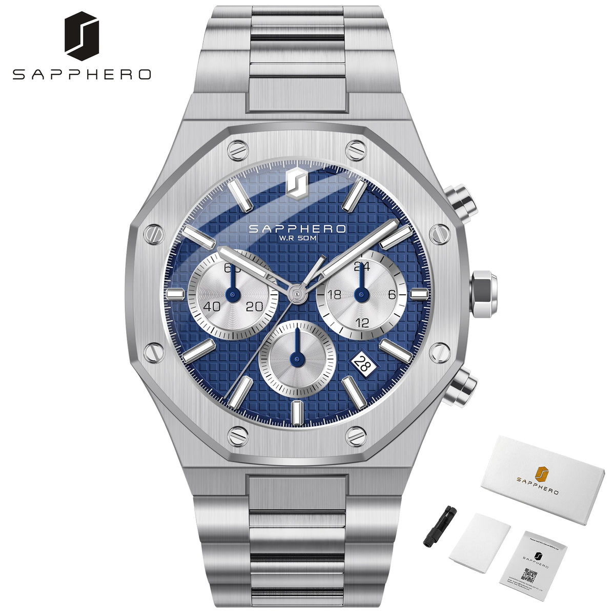 SAPPHERO Men's Quartz Chronograph Watch