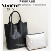 Large Cowhide Leather Tote Bag – detail view 3