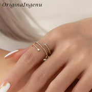 14K Gold-Filled Moissanite Band Ring