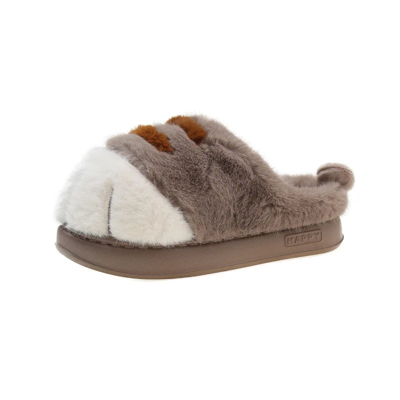 Cat Paw Plush Slippers