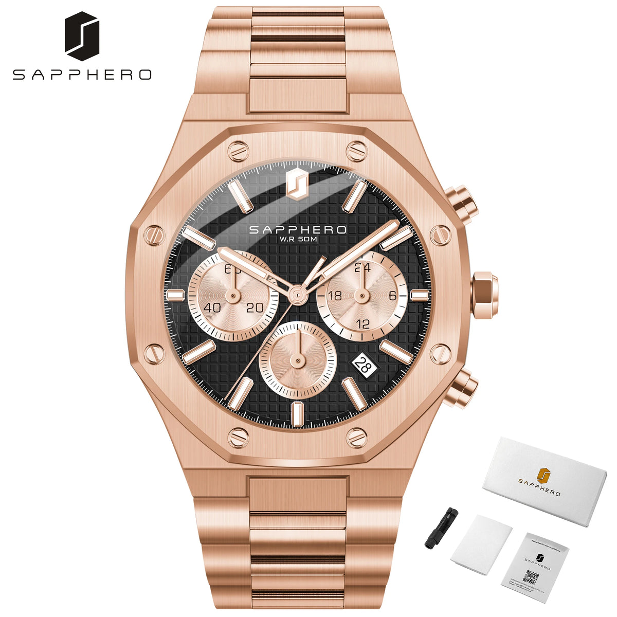 SAPPHERO Men's Quartz Chronograph Watch