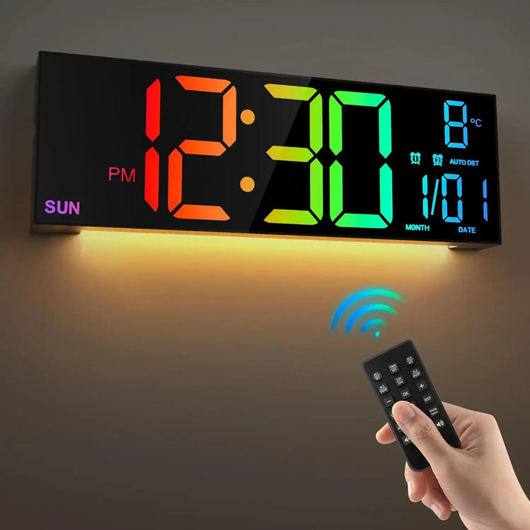 16.2-Inch RGB Digital Wall Clock