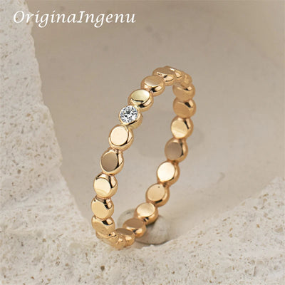 14K Gold-Filled Zircon Band Ring