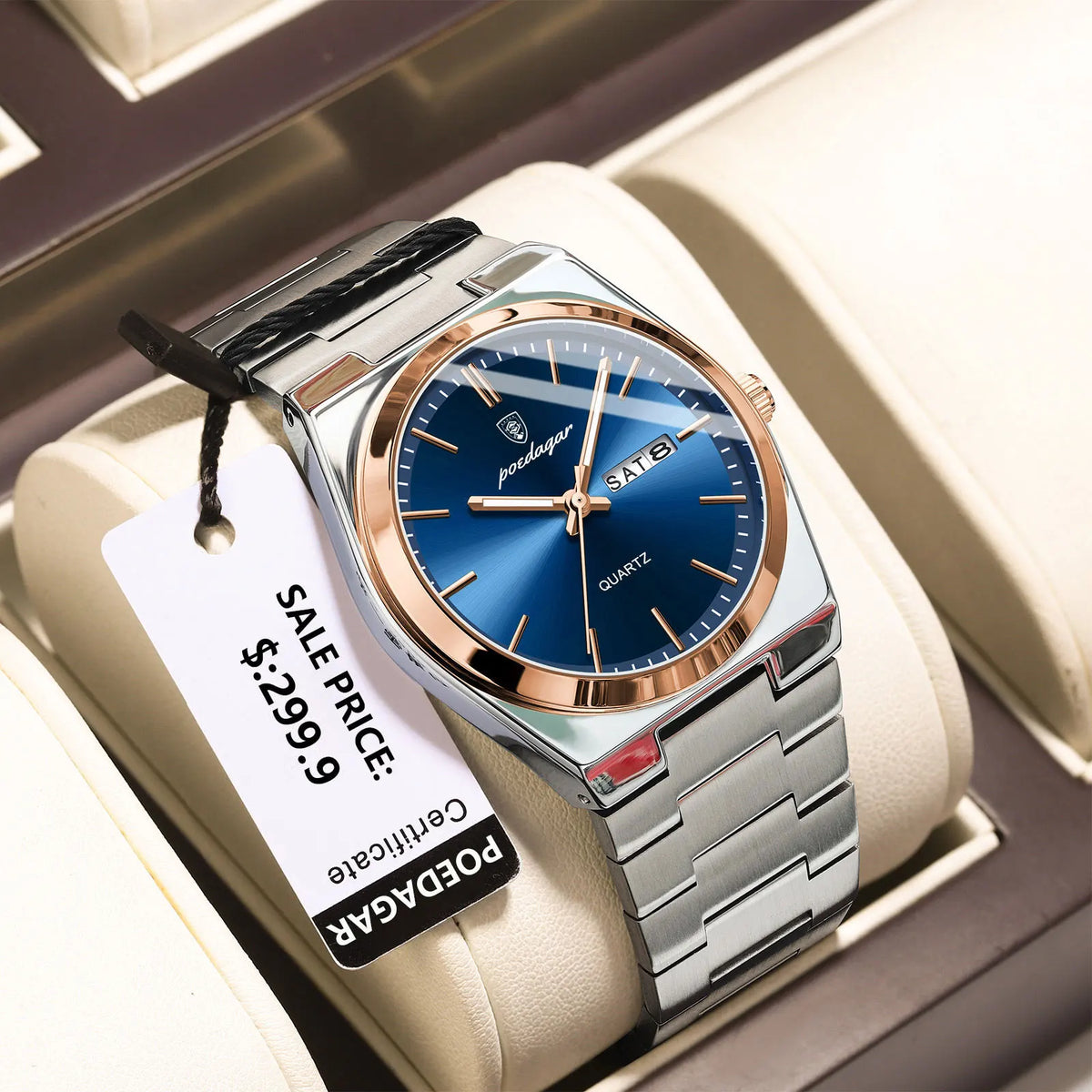 POEDAGAR Men's Luminous Quartz Watch – product view 14