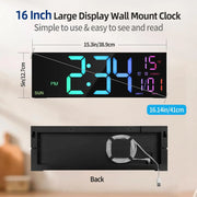16.2-Inch RGB Digital Wall Clock