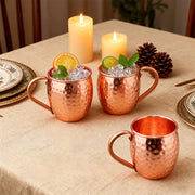 350mL Solid Copper Mug Set
