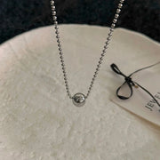Stainless Steel Beaded Pendant Necklace