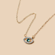 Layered Blue Evil Eye Necklace