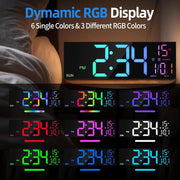 16.2-Inch RGB Digital Wall Clock