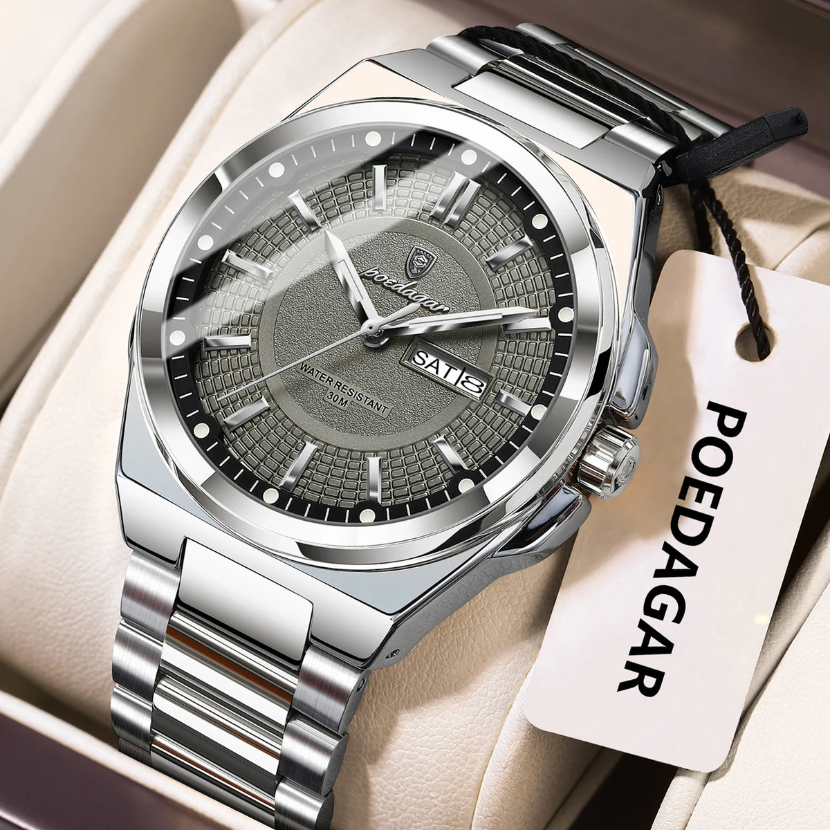 POEDAGAR Men's Sport Quartz Watch