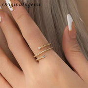 14K Gold-Filled Moissanite Band Ring