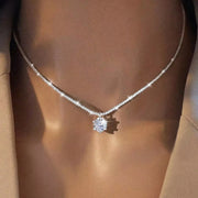 Bamoer 1CT Moissanite Sterling Silver Necklace