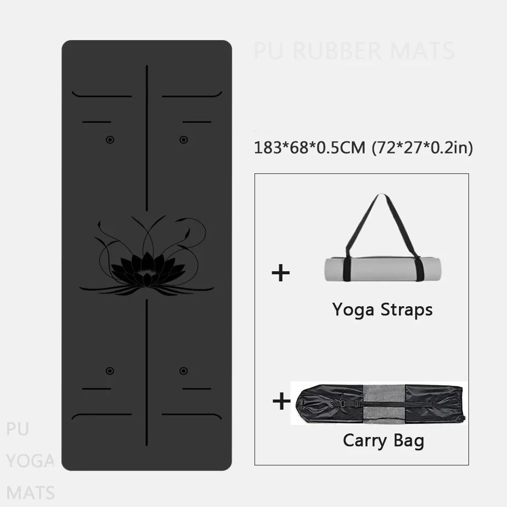 Natural Rubber Lotus Yoga Mat