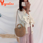 Woven Rattan Crossbody Bag