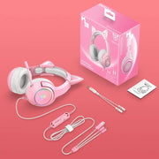 K9 RGB Wired Gaming Headset with Detachable Cat Ears – detail view 2
