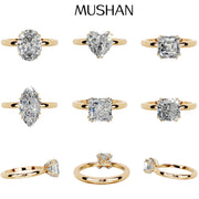 3–6CT Moissanite Sterling Silver Ring