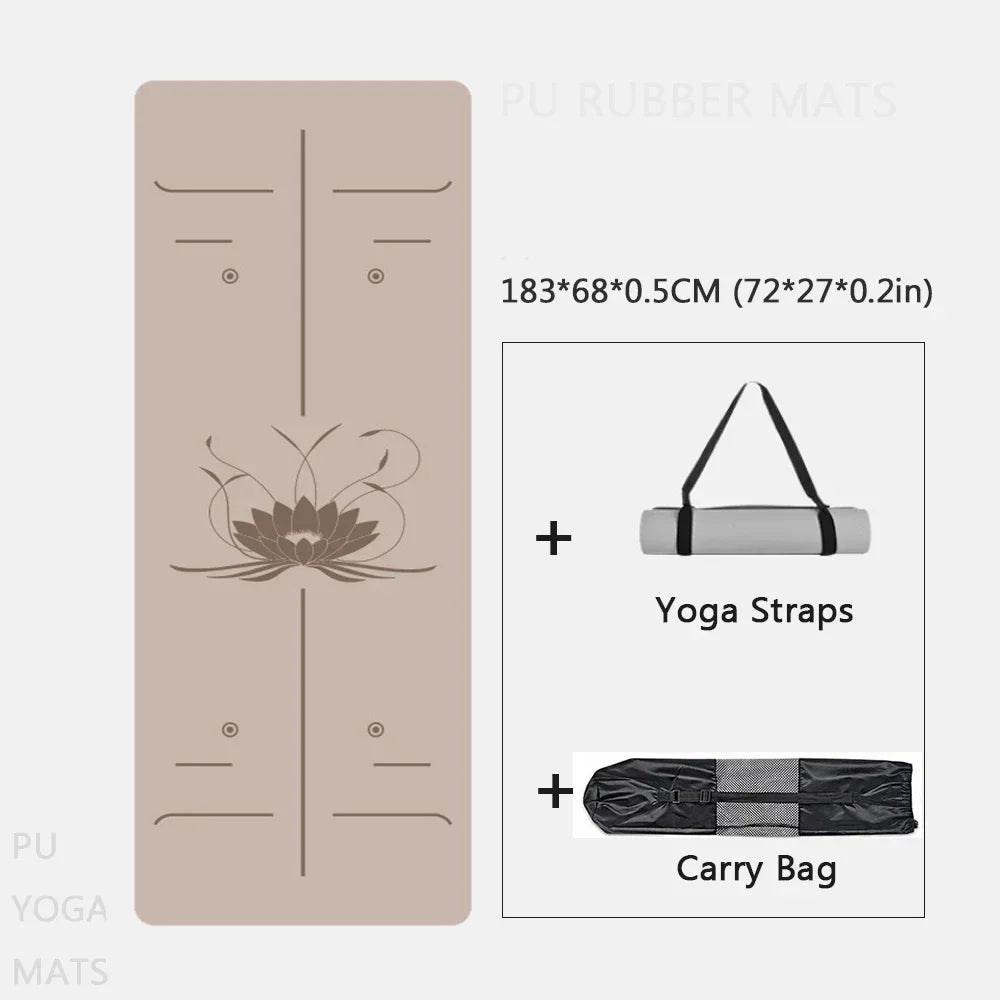 Natural Rubber Lotus Yoga Mat