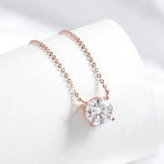 Knobspin Solitaire Pendant Necklace