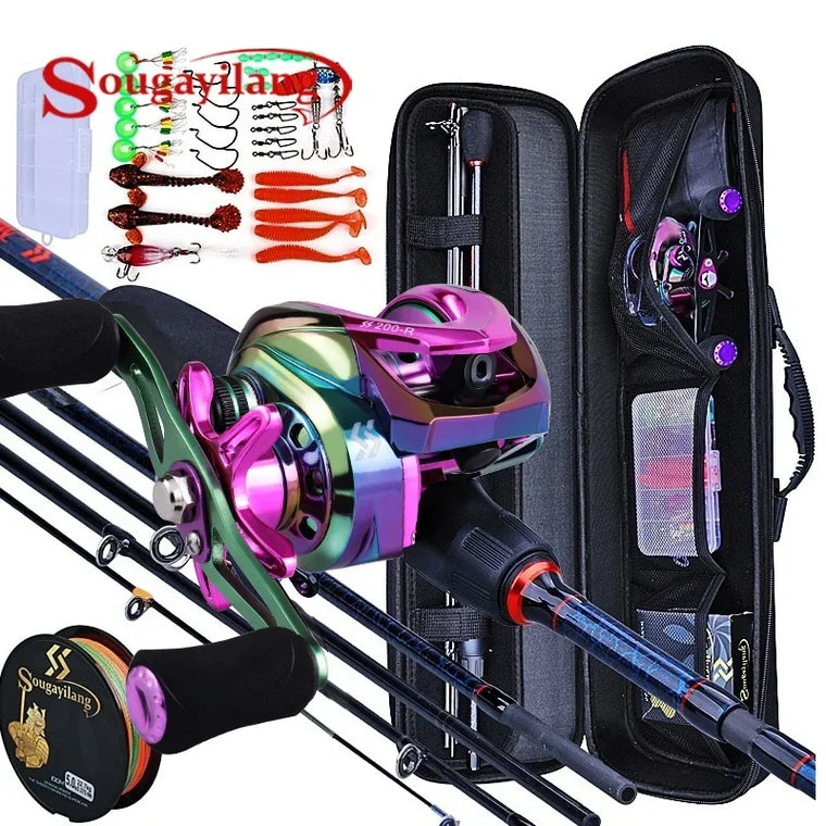 Sougayilang Baitcasting Travel Fishing Kit