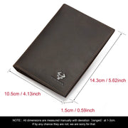 Genuine Leather Passport Wallet with Tracker Pocket