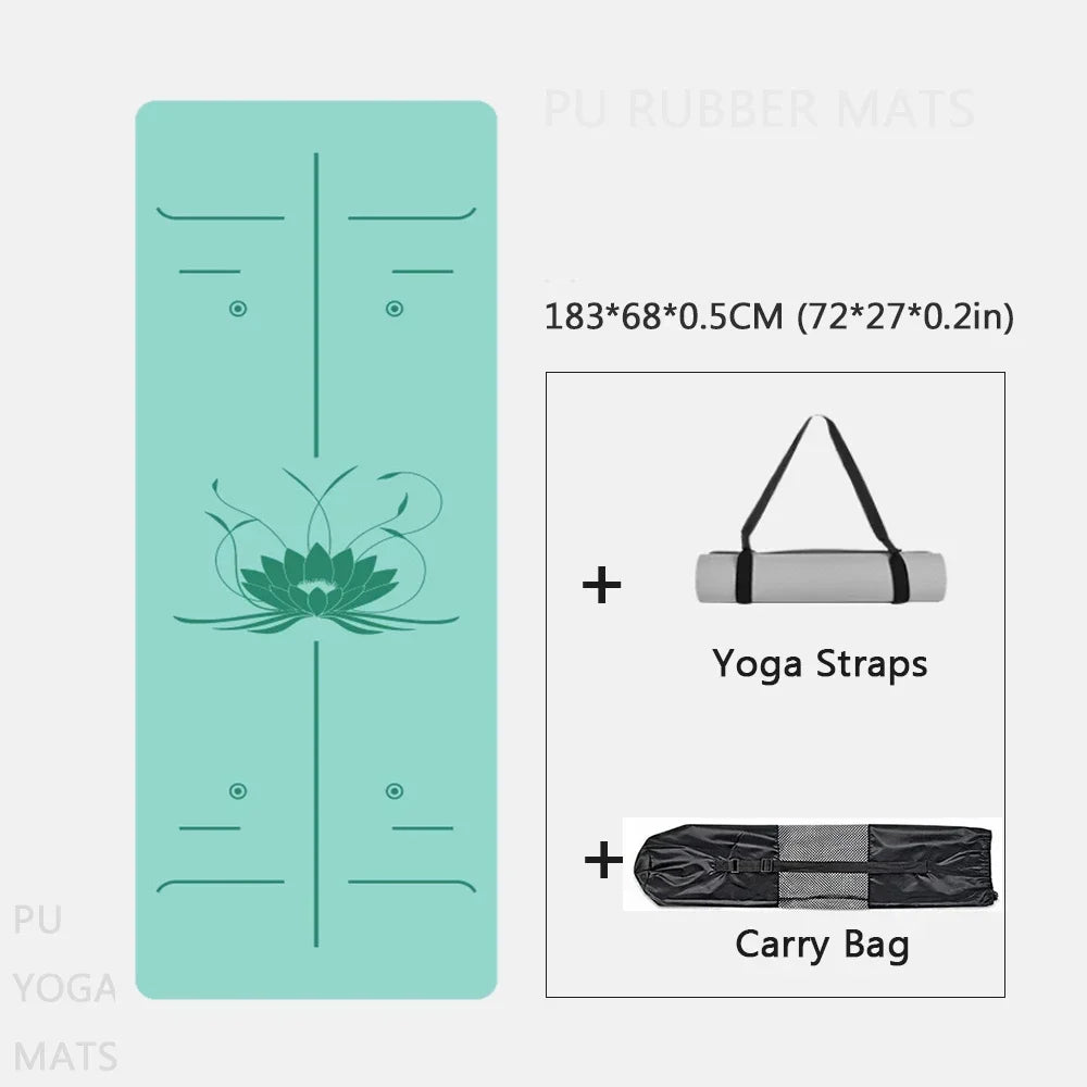 Natural Rubber Lotus Yoga Mat