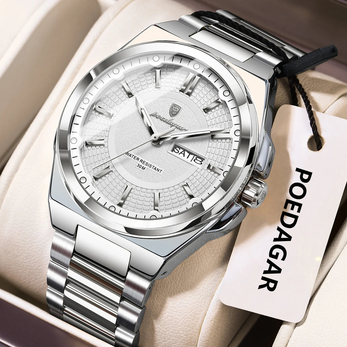 POEDAGAR Men's Sport Quartz Watch