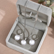 Bamoer Sterling Silver Pearl Jewelry Set